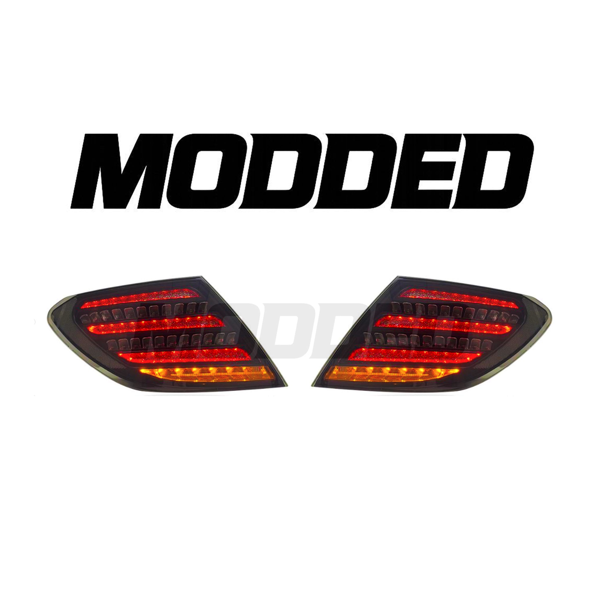 Merecdes-Benz C Class W204 Taillights (2007–2014) – Smoked/Red