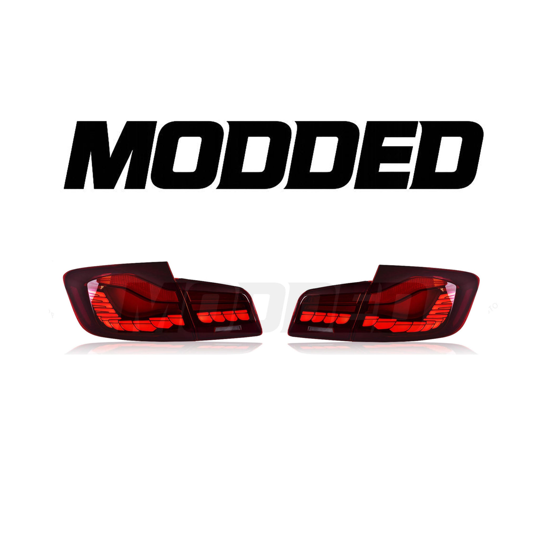BMW 5 Series F10 Taillights (2011–2017) – GTS Style (Smoked/Red)