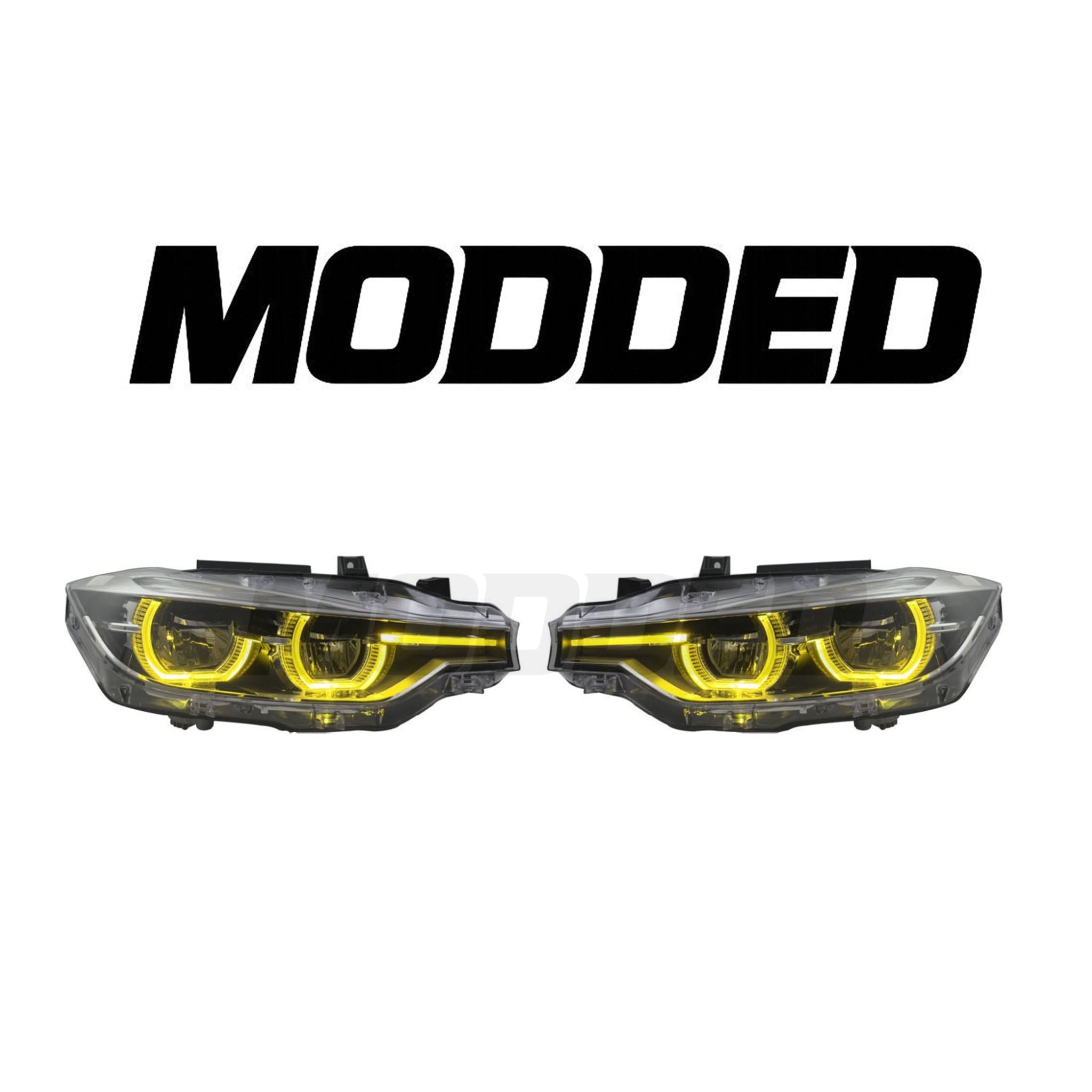 BMW 3 Series F30 Headlights (2012–2018) – OEM LED Style (Switchable White/Yellow DRL)
