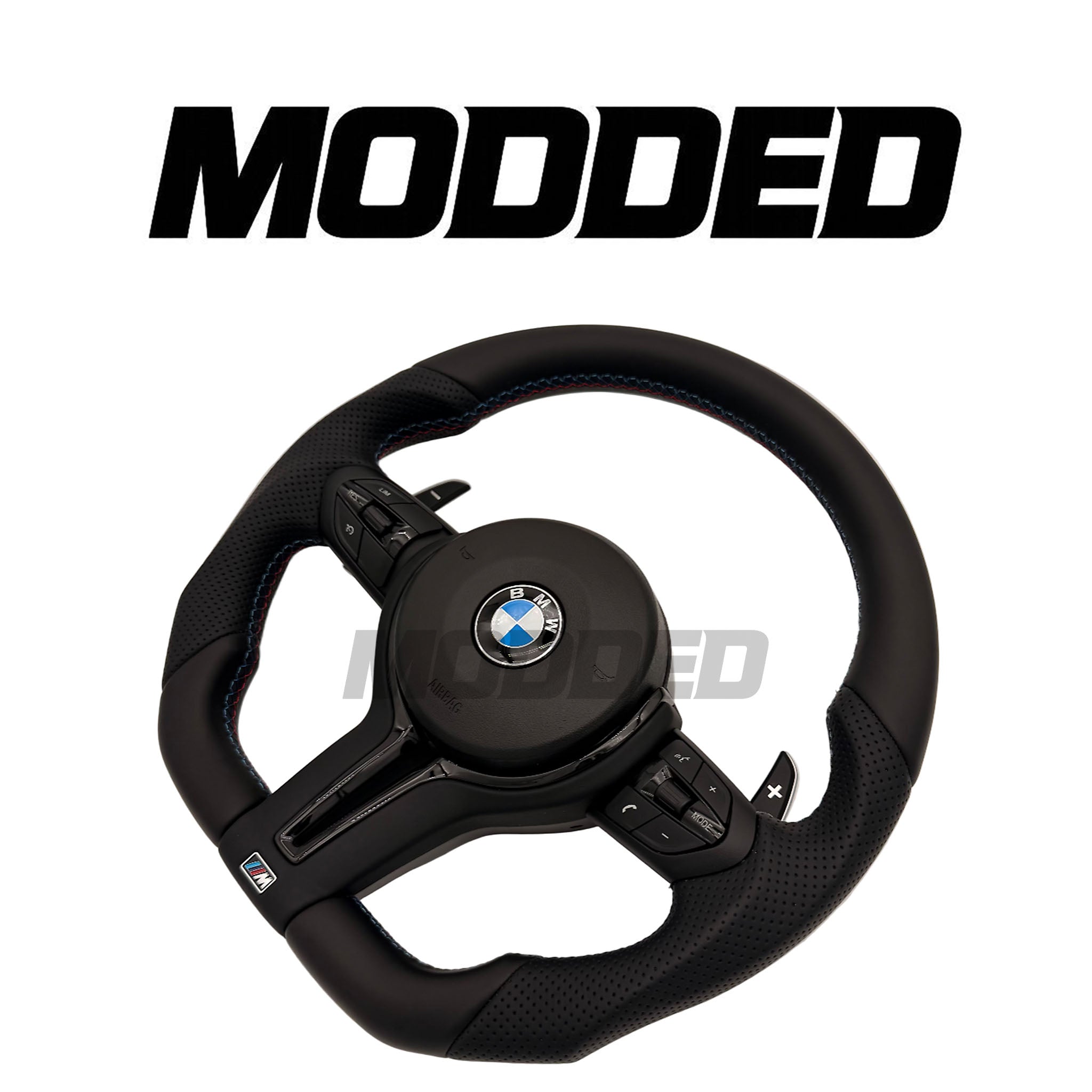 BMW Flat Bottom Steering Wheel Leather V1