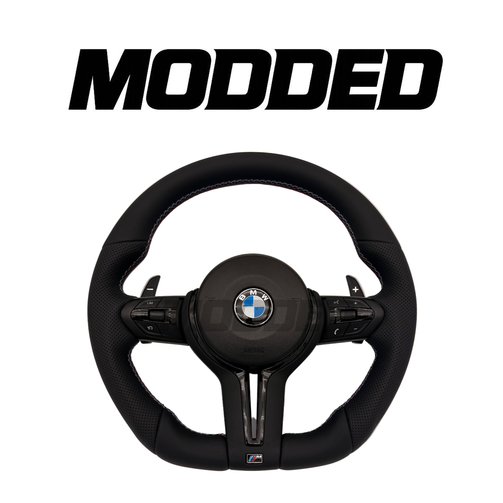 BMW Flat Bottom Steering Wheel Leather V2