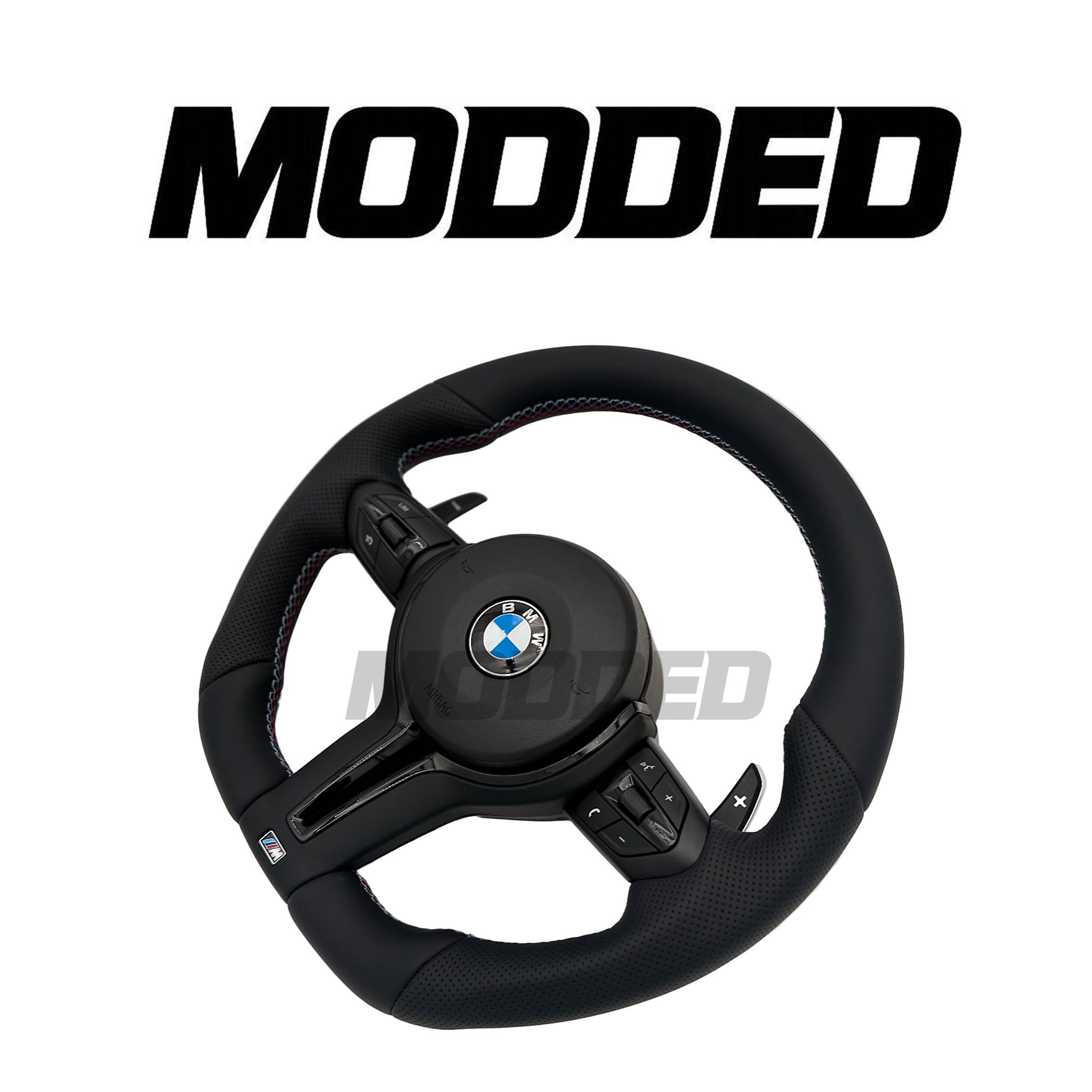 BMW Flat Bottom Steering Wheel Leather V2