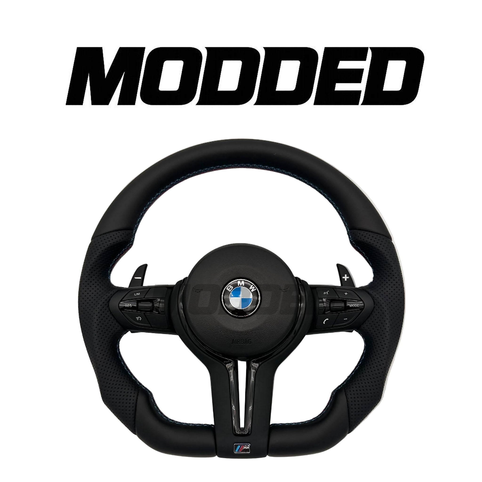 BMW Flat Bottom Steering Wheel Leather V1