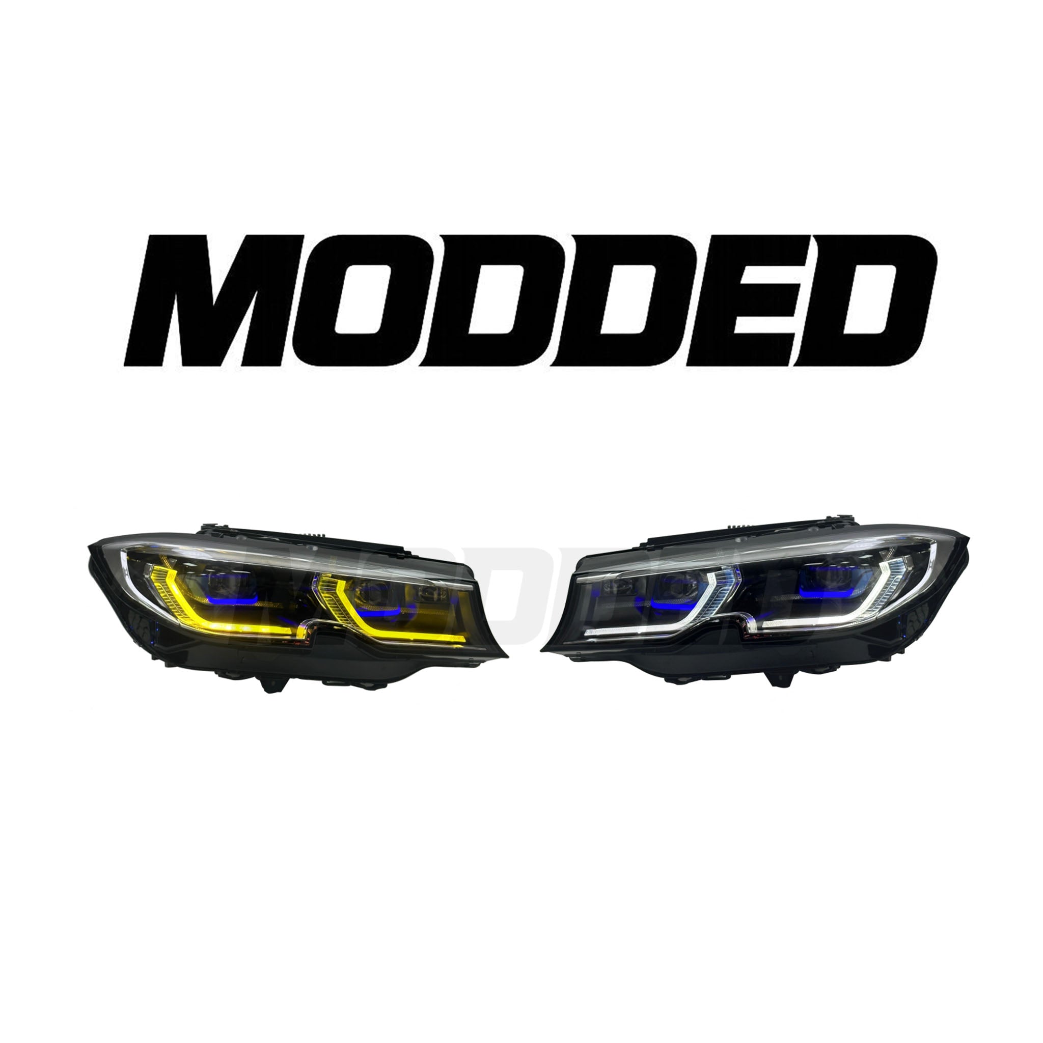 BMW 3 Series G20 Headlights (2019–2022) – Laser Style (Switchable White/Yellow DRL)