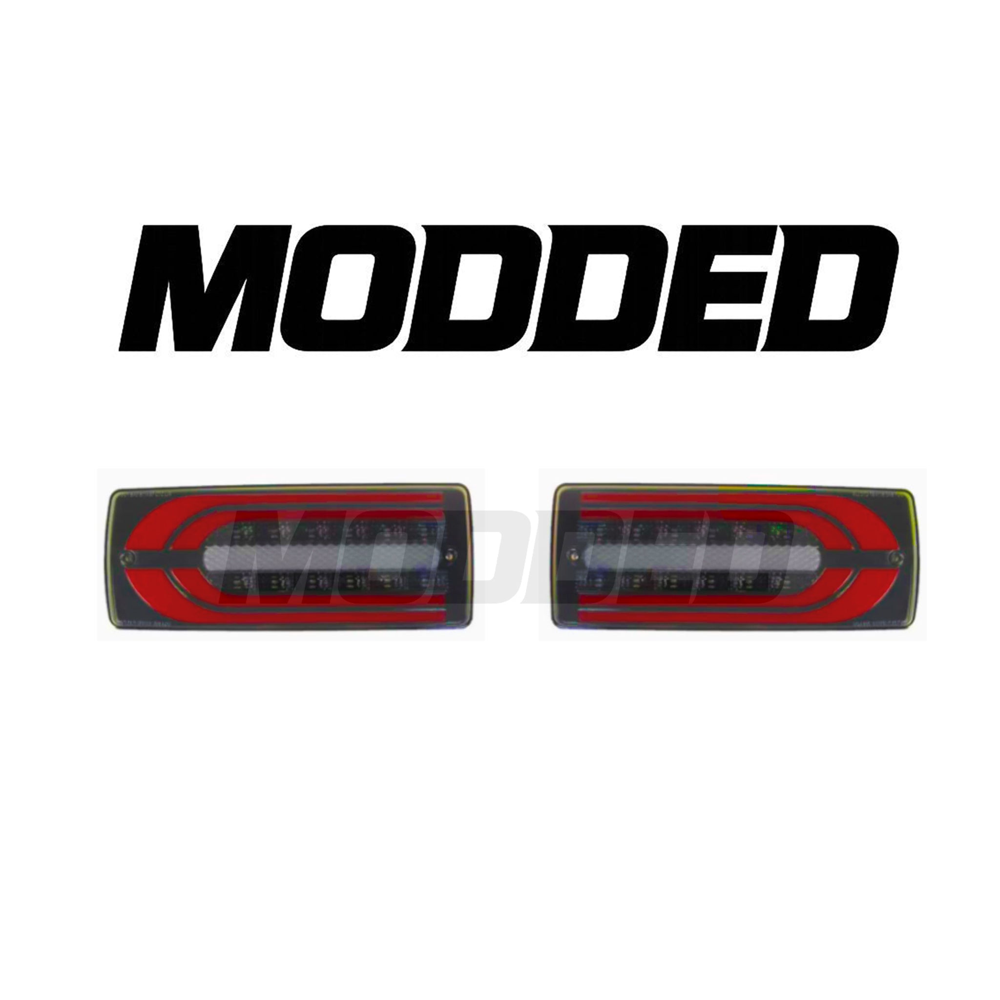 Mercedes-Benz G Class W463 Taillights (2007–2017) – Smoked & Red OEM LED Style