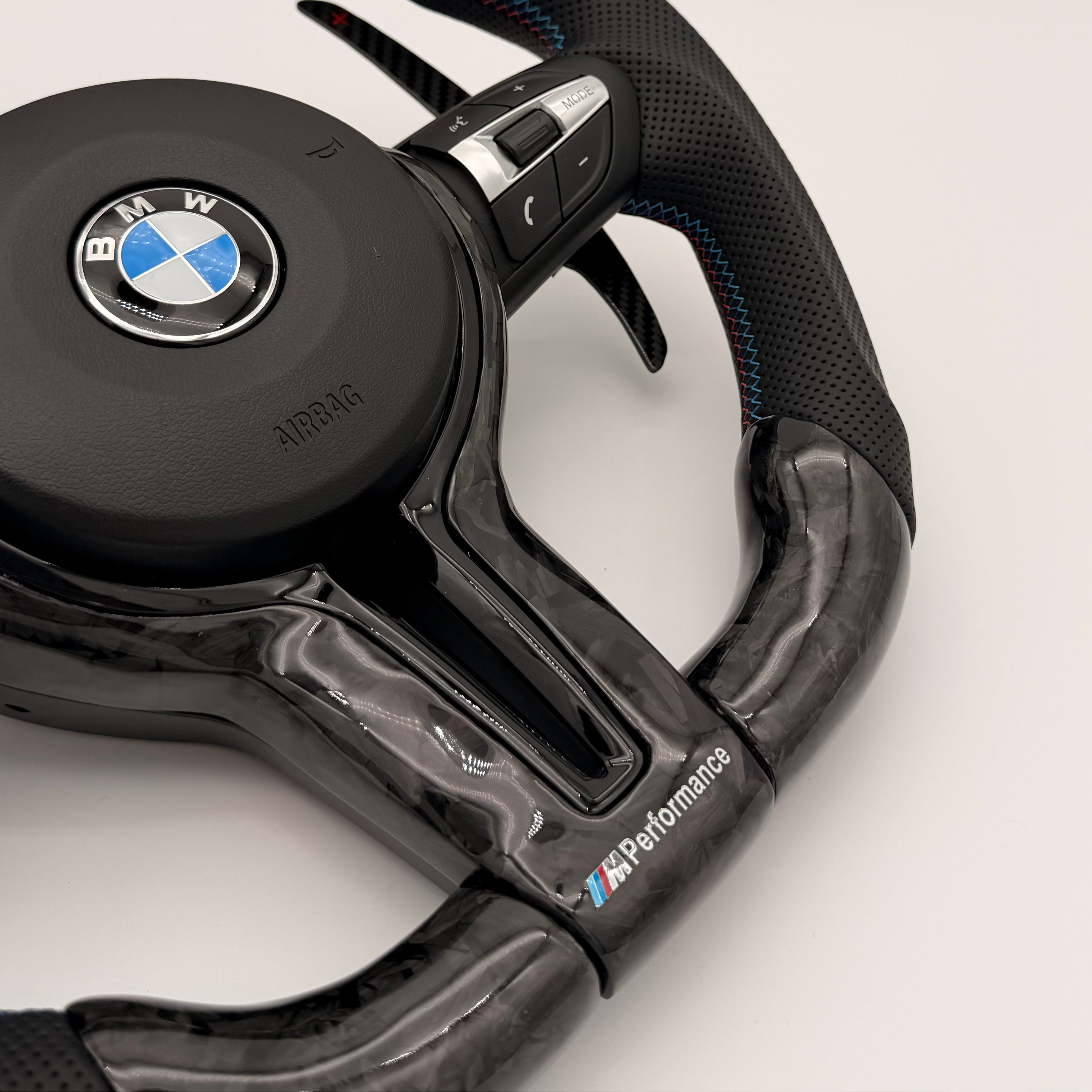 BMW Flat Bottom Forged Carbon Steering Wheel