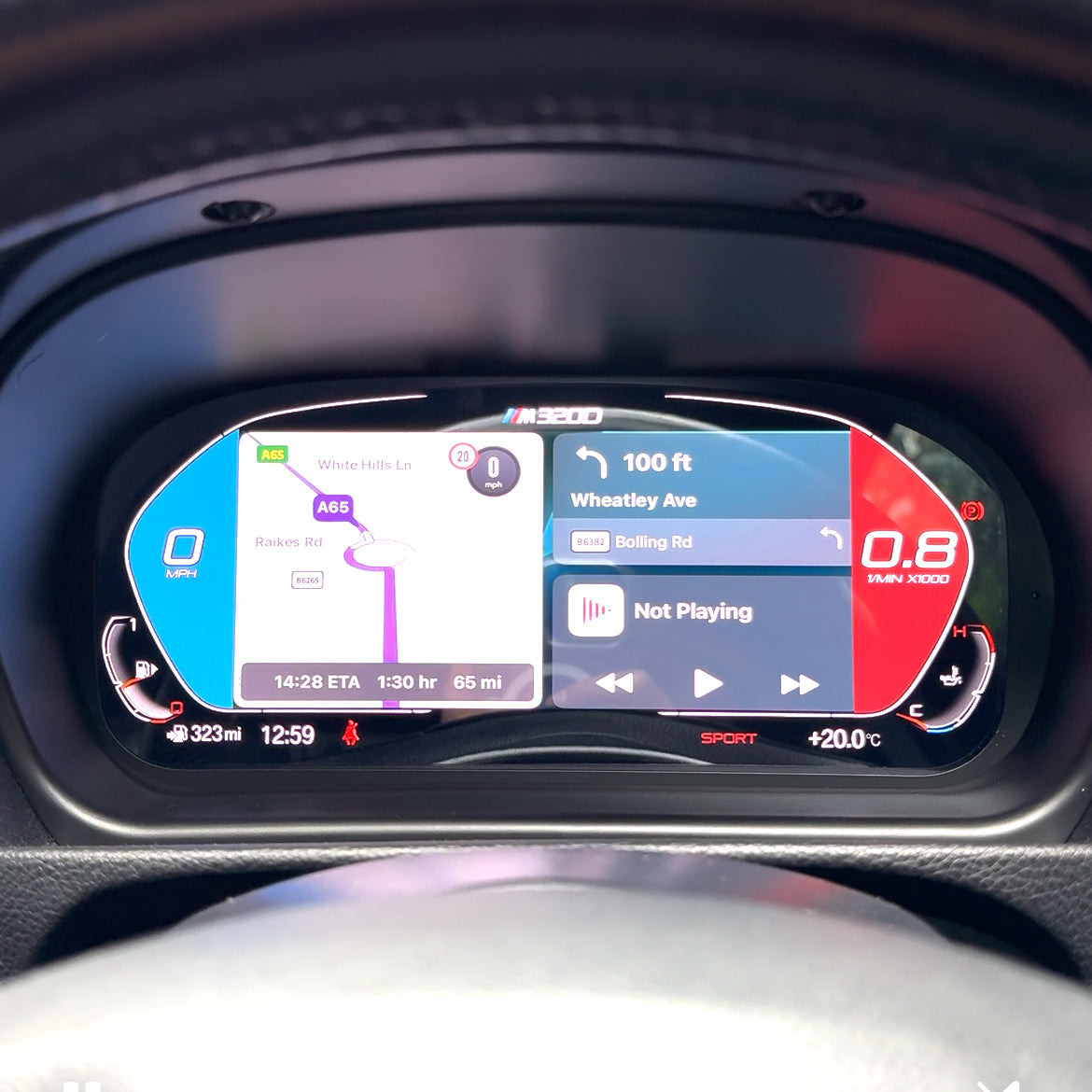 Digital Cluster with Carplay for BMWs