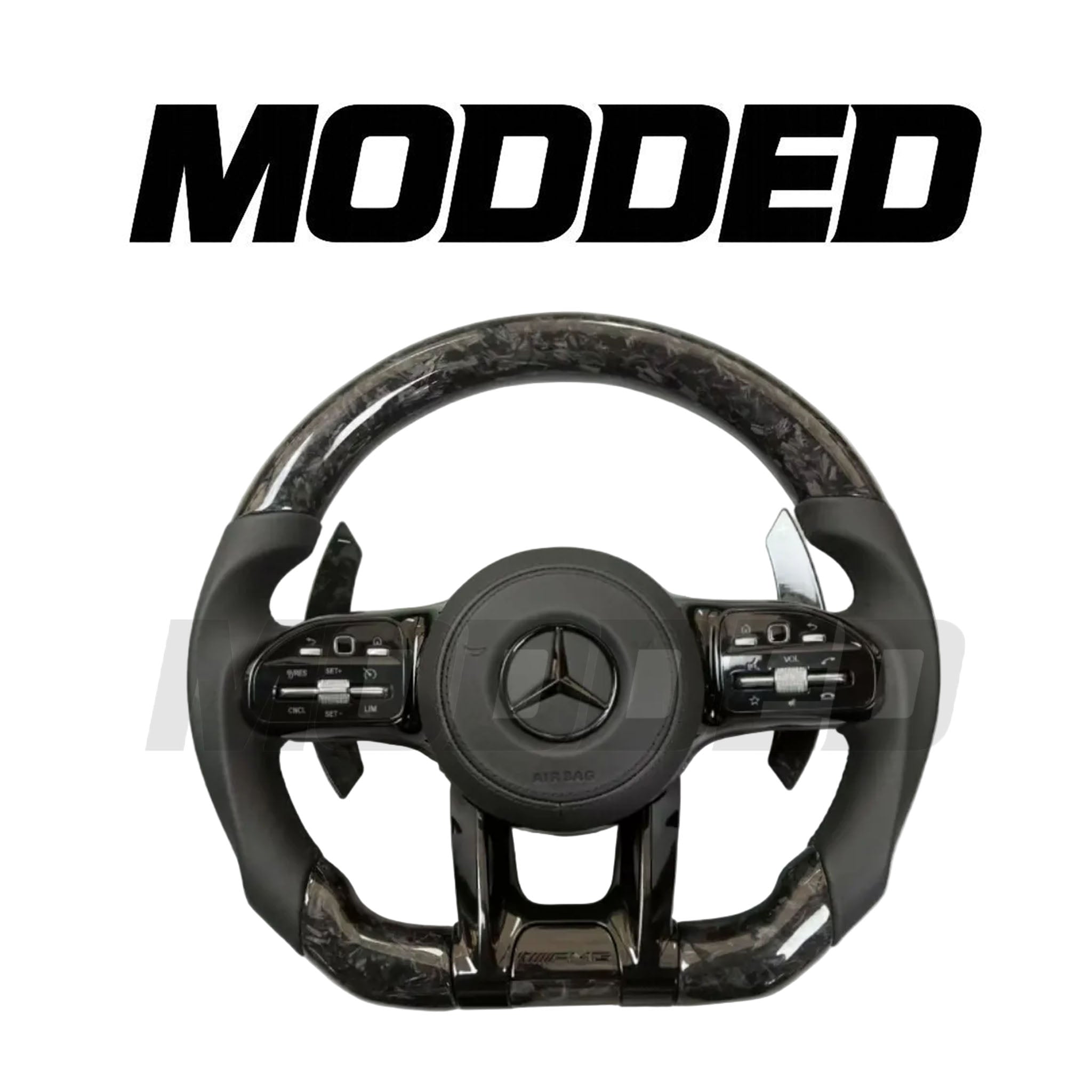Mercedes Benz AMG Steering Wheel Forged Carbon Fibre & Leather OEM Style