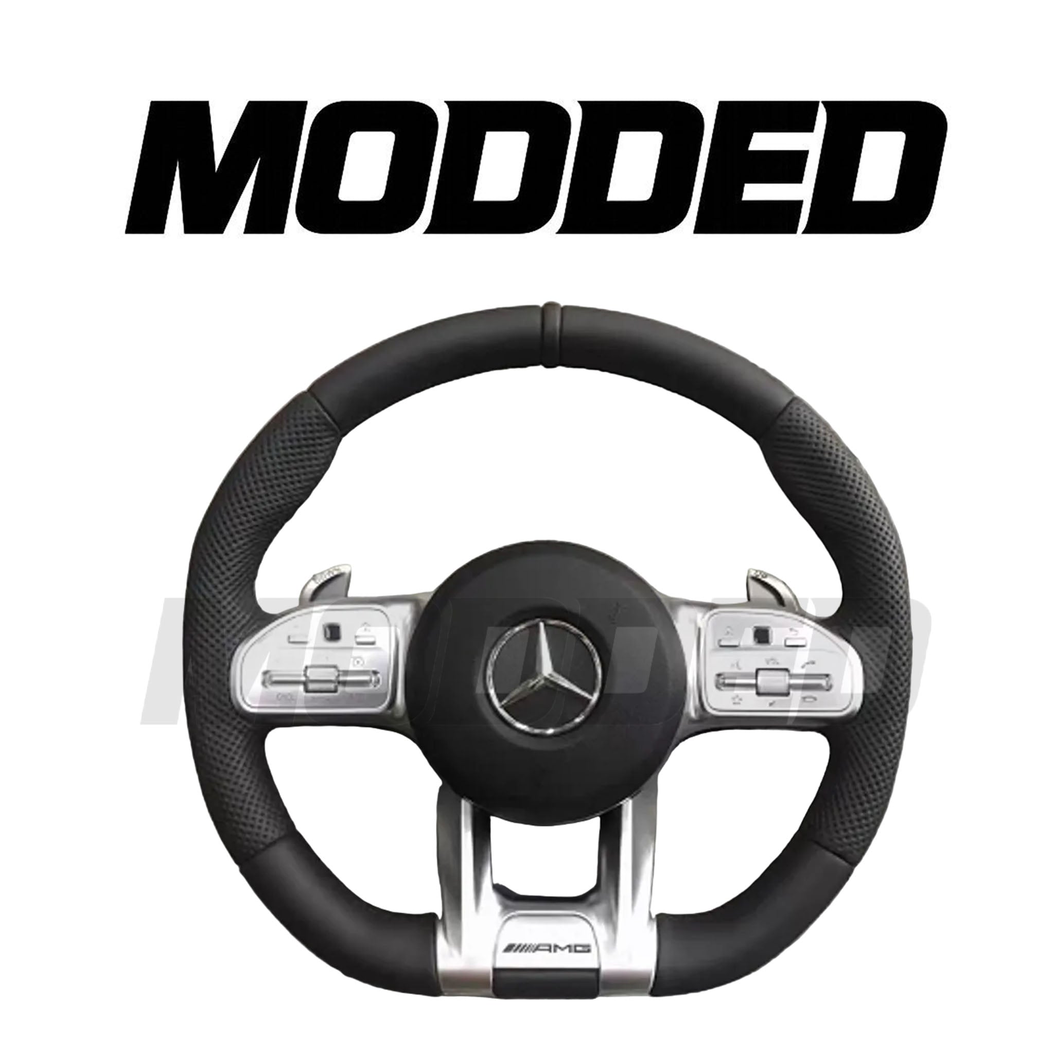 Mercedes Benz AMG Steering Wheel Leather OEM Style