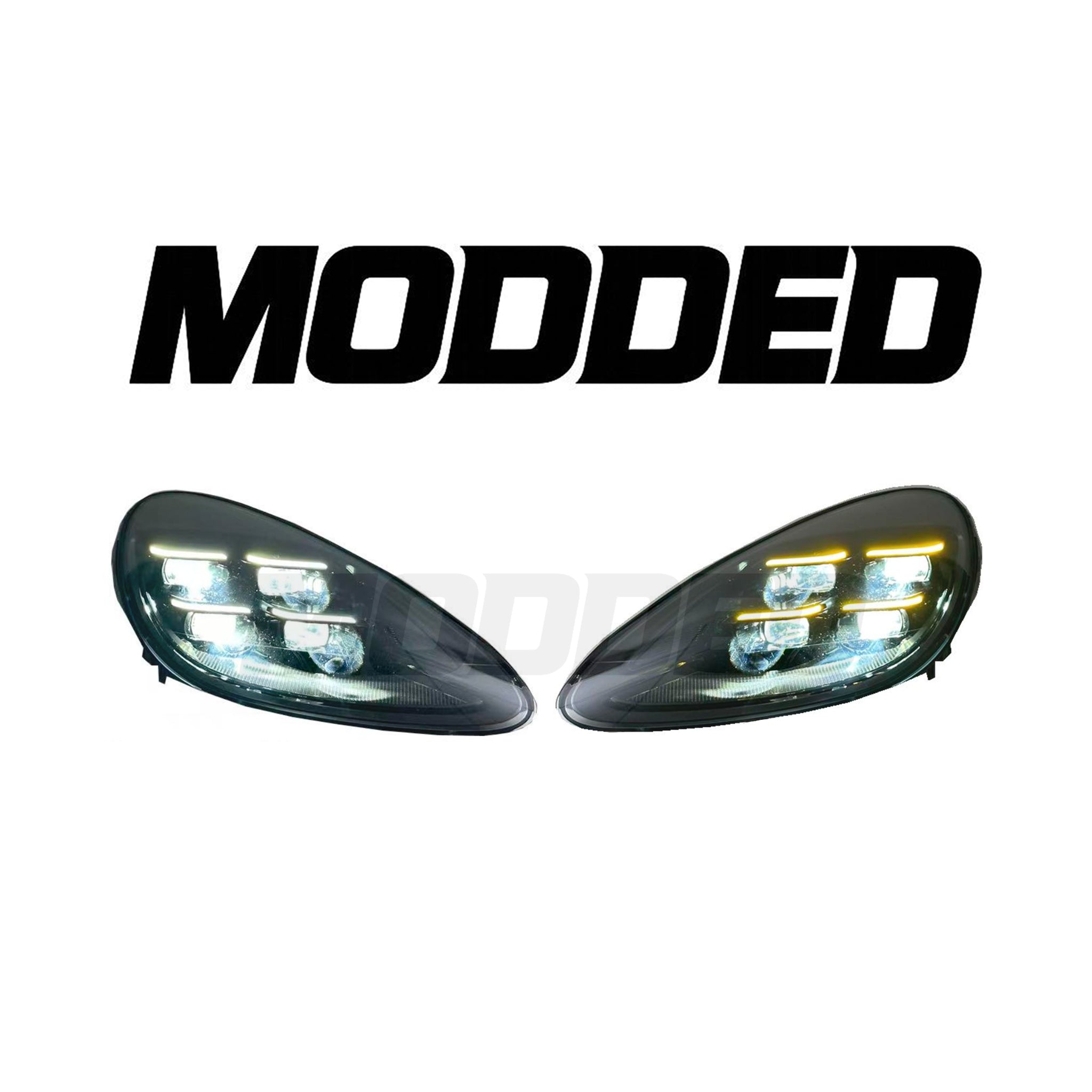 Porsche Cayenne 958.1 to 2024 Style Colour Switching DRL Headlights (2011-2014)